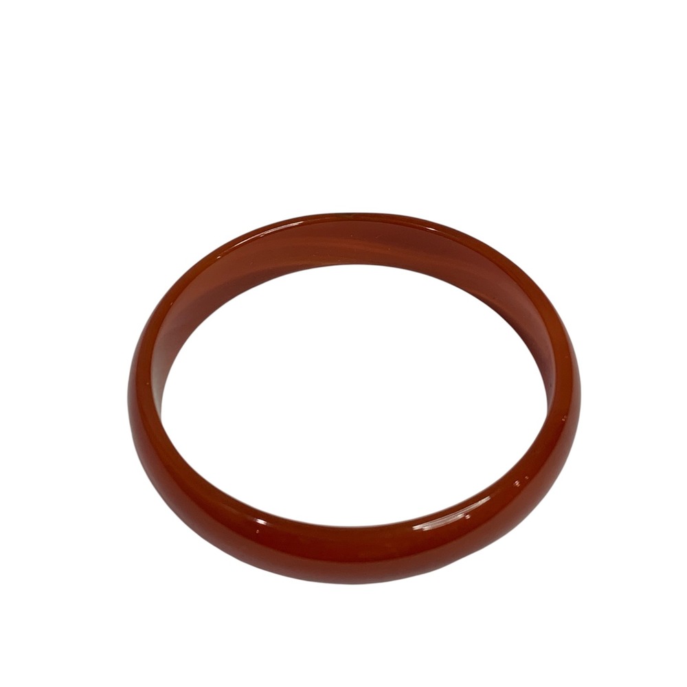 Amber Color Acrylic Bangle Bracelet 2.75" Inside Diameter .5" - Picture 2 of 5